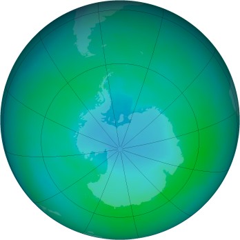 Antarctic ozone map for 2002-02